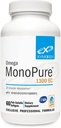 XYMOGEN Omega MonoPure 1300 EC - Heart & Brain Support - DHA & EPA Omega-3 Fish Oil - Monoglyceride High Absorption Softgels - Enteric Coated - 60 Softgels