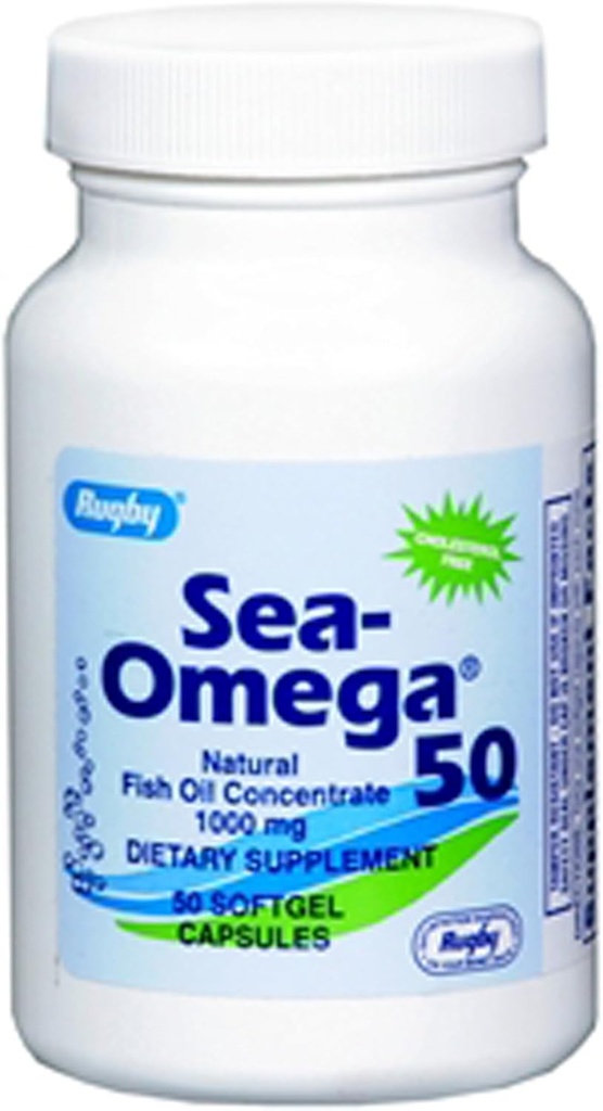 Rugby Sea-Omega 50 Natural Fish Oil Concentrate 1000mg