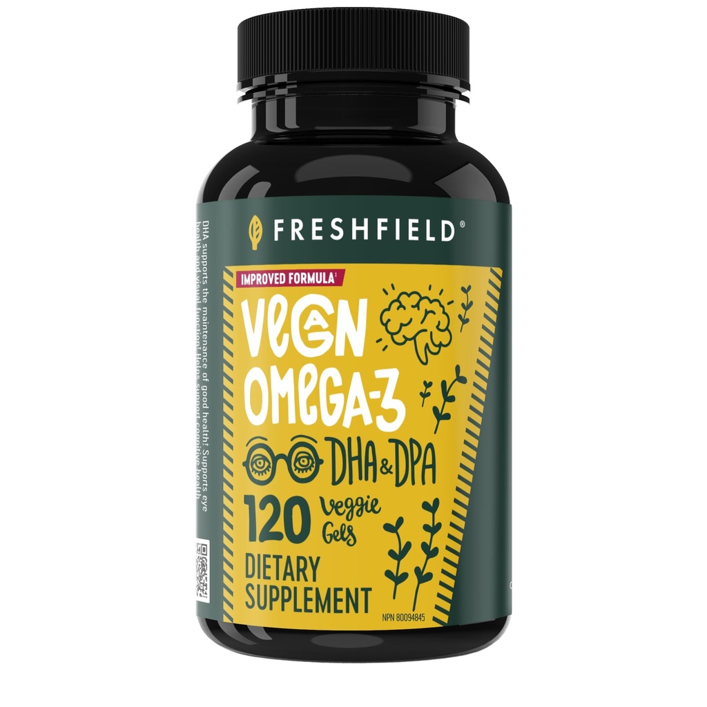 Vegan Omega 3 DHA: Algae Oil, Most Reviewed, Carrageenan Free, Tested, No Heavy Metals, Fish Oil Alt, Plant Based Omega. Supports Heart, Brain, Joint Health w/DPA