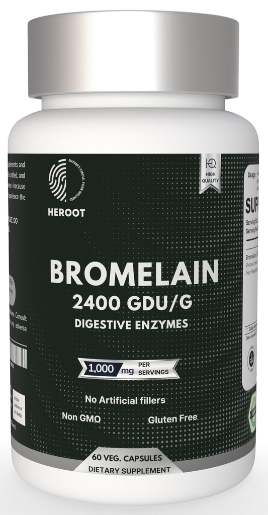 Bromelain 500mg | 2400 GDU/gram | Joint Support & Healthy Digestion | Non-GMO | Gluten Free 120 Capsules