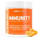 GOBIOTIX Vitamin C - Immune Defense Support Supplement - Immunity Powder Wellness Booster - Vegan Superfood - Elderberry, Turmeric, B12 Vitamin Supplement, Non-GMO and Sugar Free (Orange)