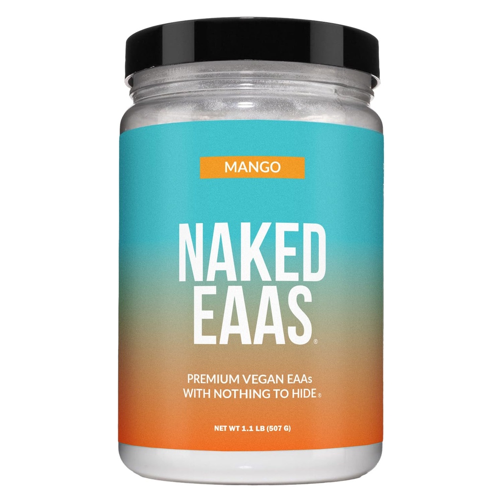 NAKED Mango EAAs Amino Acids Powder, Vegan Essential Amino Acids, Instantized All Natural EAA Powder Supplement 1.1LB - 26 Servings
