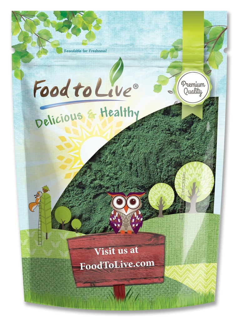 Food to Live Chlorella Powder, 4 Ounces - Kosher, Raw Green Algae, Vegan Superfood, Bulk, Pure Vegan Green Protein, Rich in Vitamins and Minerals, Great for Drinks, Teas and Smoothies