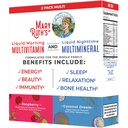 MaryRuth Organics Liquid Morning Multivitamin & Liquid Nighttime Multimineral Bundle, Vegan Vitamin C, Vitamin D, B Complex, Magnesium, Energy, Beauty, Sleep Support, NO Melatonin, 32 Fl Oz Each