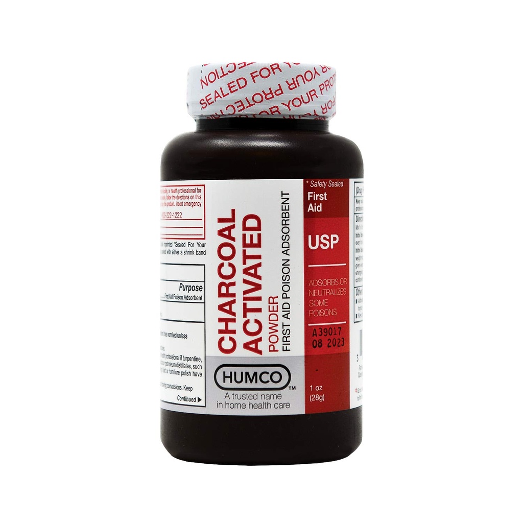 HUMCO Activated Charcoal Powder, USP, 1oz