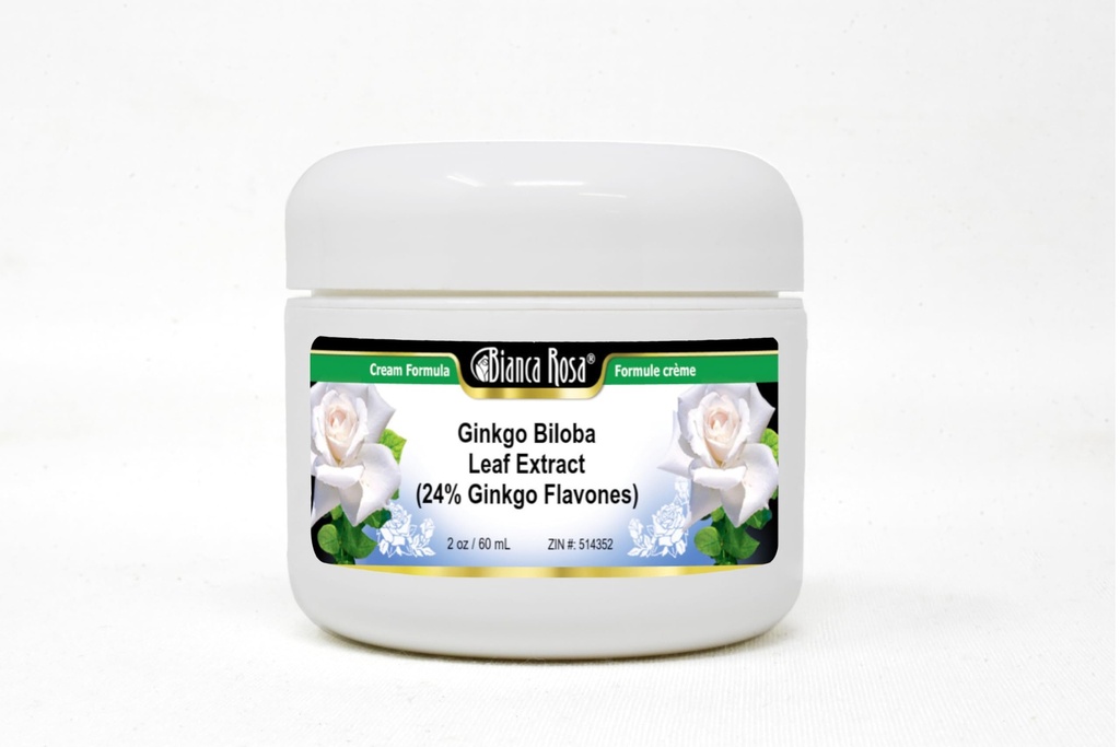 Ginkgo Biloba Leaf Extract (24% Ginkgo Flavones) Cream (2 oz, ZIN: 514352) - 2 Pack