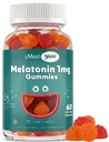Maxi Health 1mg Melatonin Gummies – Kids Melatonin Chewables with Natural Cherry & Orange Flavor – Adult and Baby Sleep Help Supplement to Support Restful Nights (60 Count)