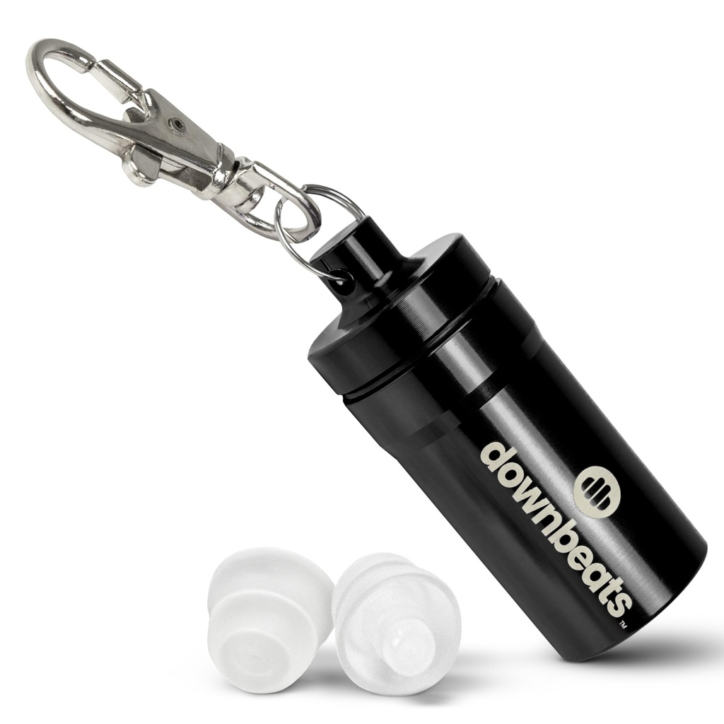 High Fidelity Ear Plugs for Hearing Protection - Discreet, Clear Ear Plugs for Concerts, Festivals & Noisy Events - Up to 18dB Background Noise Reduction Rave Earplugs - Comes with Aluminum Case