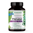 EMERALD LABS Prenatal 1-Daily Multi - Prenatal Multivitamin with Methylated Folate, Iron, Whole-Food Blend & More - Soy-Free, Gluten-Free - 60 Vegetable Capsules