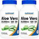 Nutricost Aloe Vera Extract 120 Capsules for 120 Servings Per Bottle (Pack of 2)