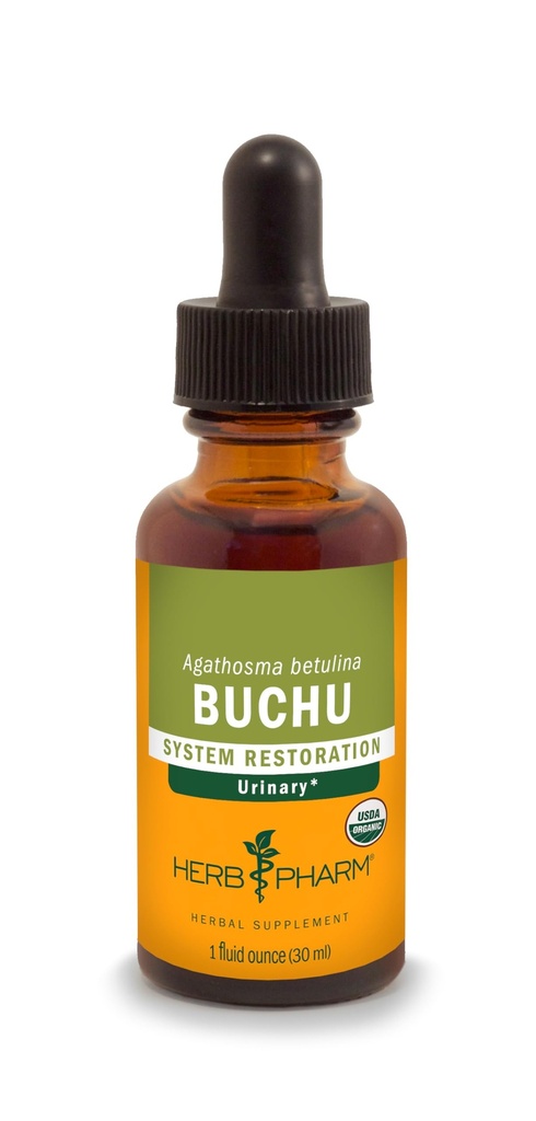 Herb Pharm Certified Organic Buchu Liquid Extract Drops for Urinary System Support, 1 Oz