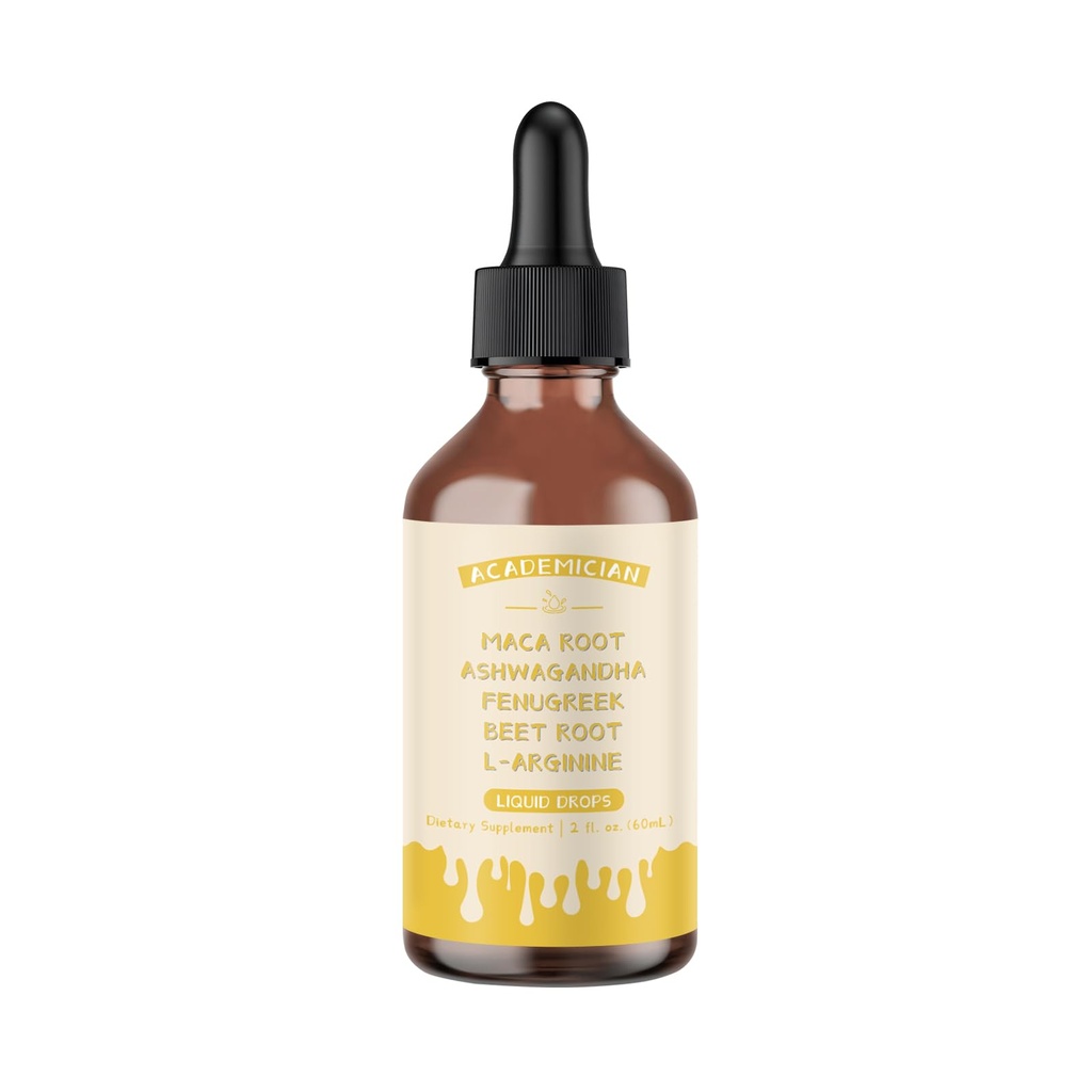 Ashwagandha Drops with MACA Root Drops L Arginine Beet Root Liquid Fenugreek Liquid - 60ML