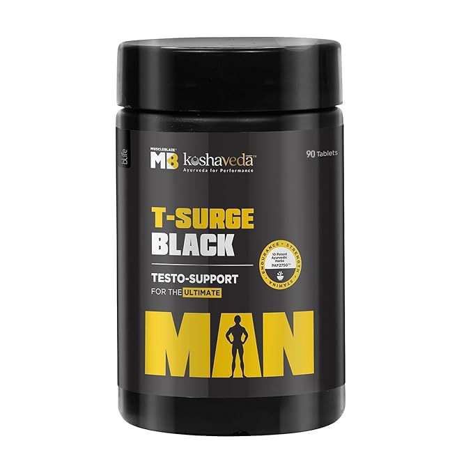MuscleBlaze Koshaveda T-Surge Black, 90 Tablets