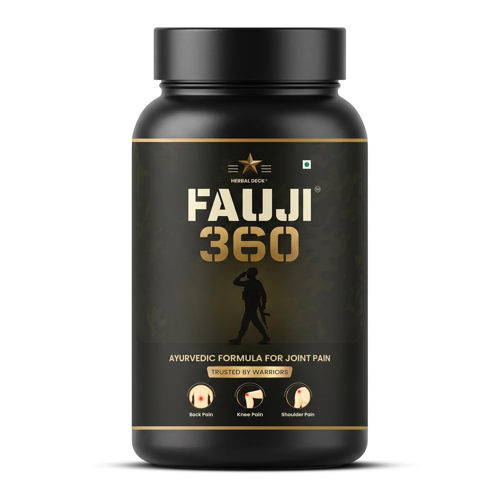 Fauji 360 Powder for Back and Shoulder Reliever | Mixture of 15 Herbs | Herbal Treatement for Waist, Knee, Elbow, Shoulder and Back Pain (Pack of 1, 150g)