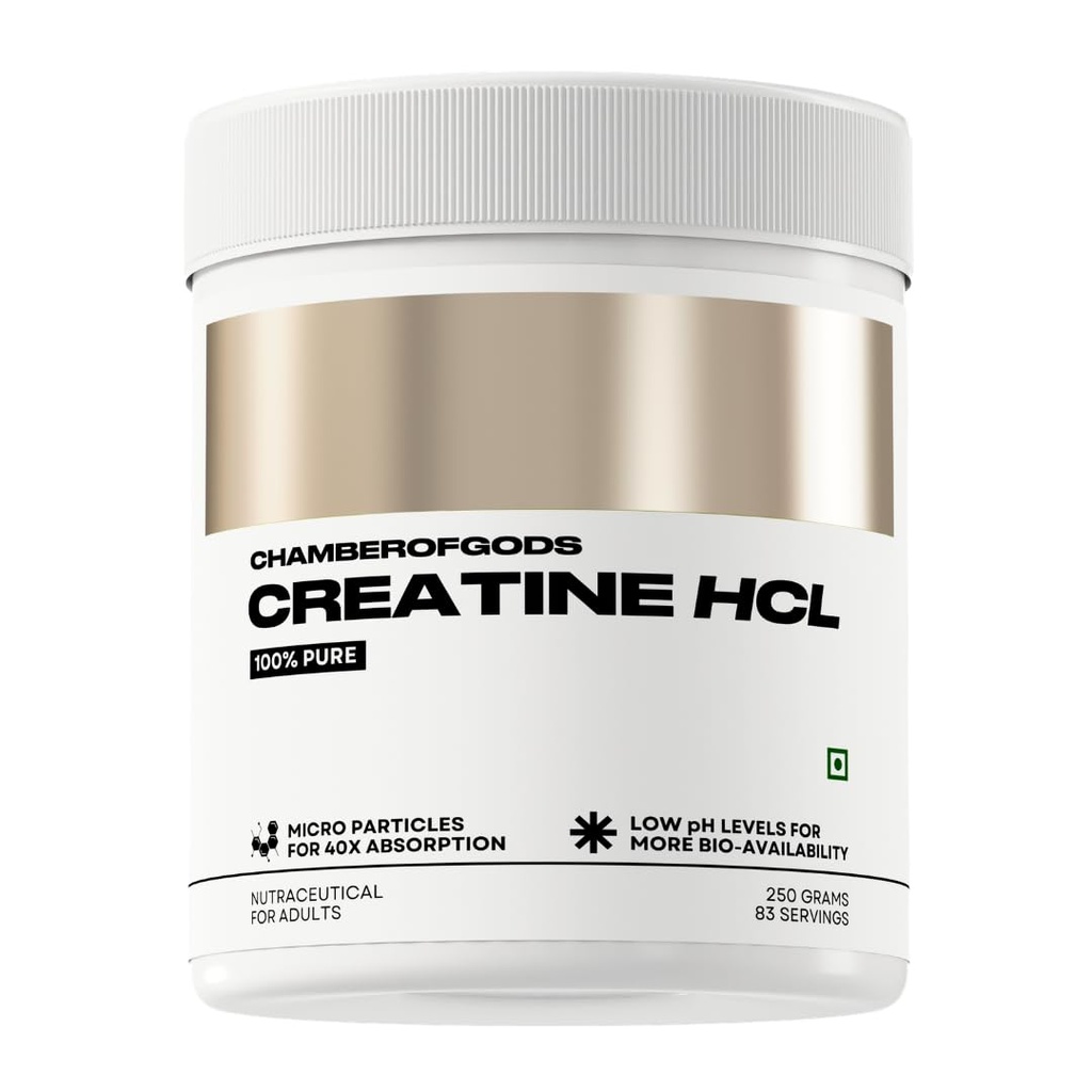 Chamberofgods Creatine HCL | 100% Pure Unflavoured | 83 Servings
