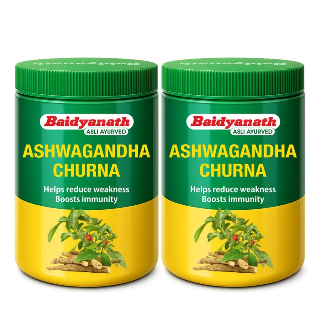 Baidyanath Ashwagandha Churna - 100g (Pack of 2) - Helps Boost Energy