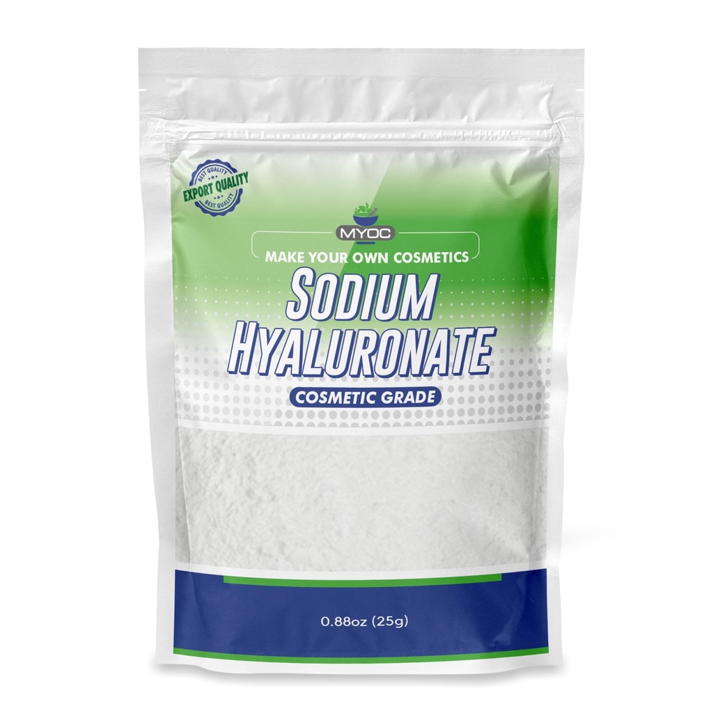 Sodium Hyaluronate Powder - 25 g — cosmetic grade hyaluronic acid for DIY serum, moisturiser and anti-aging formulations