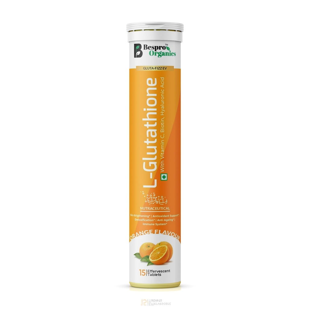 Organics L Glutathione Effervescent Tablet With Vitamin C, Biotin, Hyaluronic Acid 15Tab