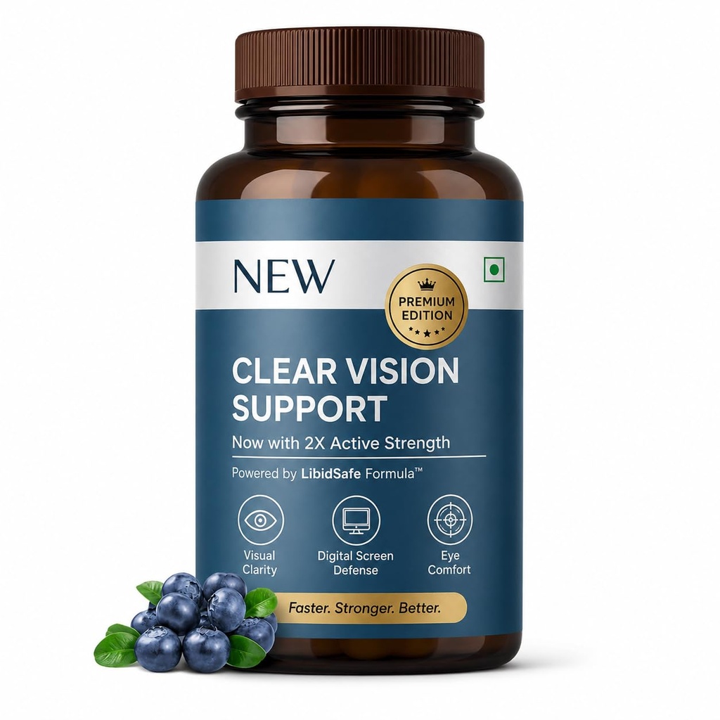Clear Vision Support Capsules with Herbal Extact & Essential Eye Nutrients, Daily Eye Wellness and Visual Support Formula