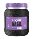 Livyor Raw Basil Seeds for eating - 400g | Sabja Seeds | Tukmaria | Reduces Body Heat | High in Omega-3, Fibre & Plant Protein | Natural Superfood for Weight Management, Digestion & Hydration | Pack of 1