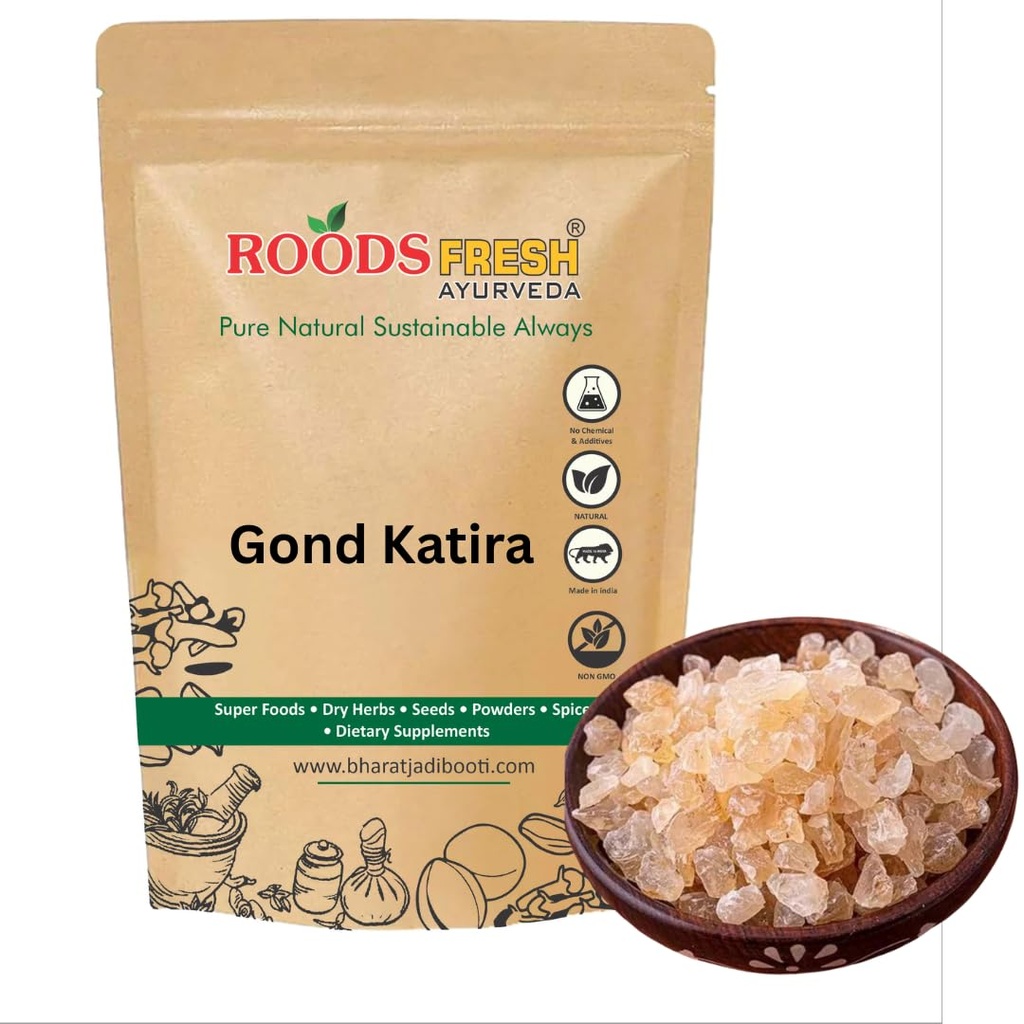Roods Fresh Gond Katira Pure Edible Gum - Tragacanth Gum - High Cooling Properties Herbal Food - Super Food - 400 gm