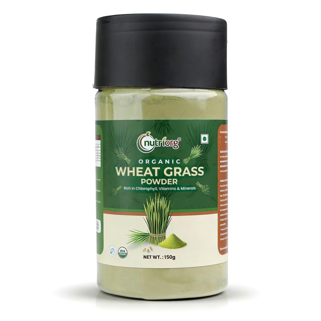 Nutriorg Wheat Grass Powder | Boost Immunity | 150grm