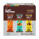 RiteBite Max Protein Roots Assorted 10g Protein Bars (Pack of 6) | Made with Ghee & Jaggery | 4g Fiber | No Palm Oil | (270g)