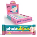 Phab Protein Wafer Bar Strawberry Flavour - No Maida Only Millets (Bajra) | 10g Protein With No Added Sugar, No Preservatives, No Trans Fat | Gluten-Free Healthy Snack | Desk-to-Gym Snack