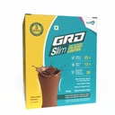 GRD Slim Meal Replacement Shake for Weight Management | Chocolate Flavour | 25g Protein | 13g Fibre | 26 Vitamins & Minerals | Zero Added Sugar | 3 Metabolic Boosters | Pack of 7 Sachets
