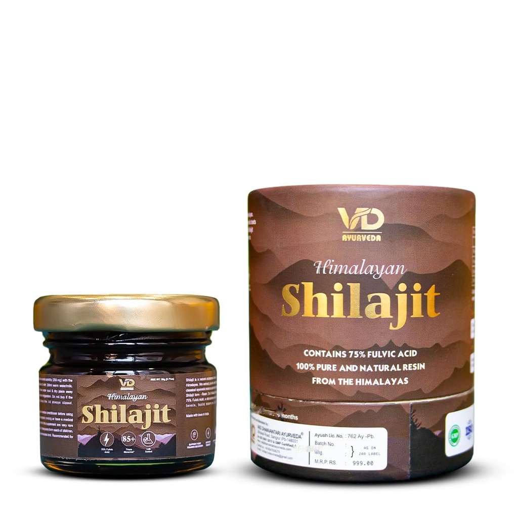 Himalayan Shilajit/Shilajeet Gold Resin | 100 Servings | For General wellness | (1 box - 20gm)
