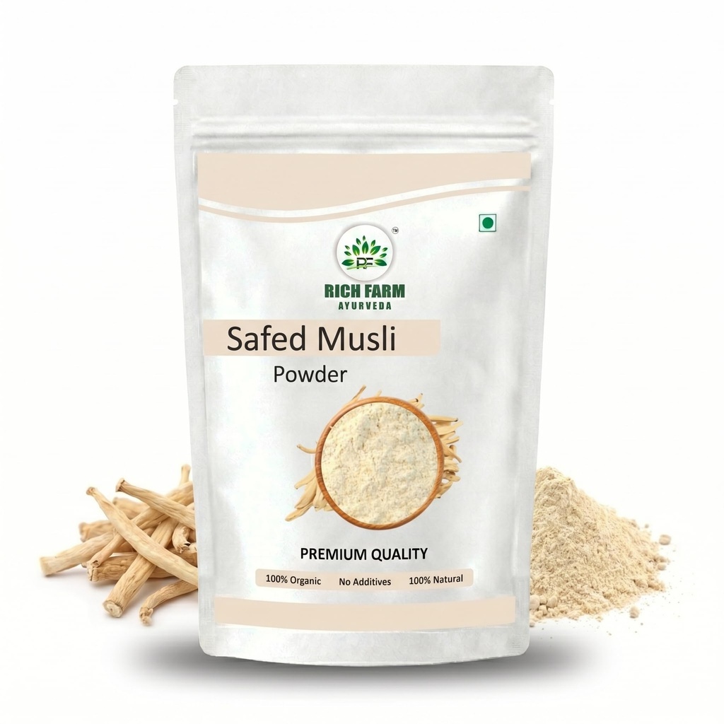 Safed Musli Root Powder 50g | Natural Herbal Supplement for Energy, Stamina & Vitality Support | Pure, No Additives | Ayurvedic Powder for Men & Women