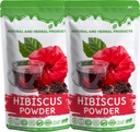 Herbal Hibiscus Powder For Tea, Rosa Sinensis(Shoeblackplant), Skin(Face), Hair Growth, Drinking(Weight Loss, Juice, Soap), Pure, Natural (100 Gram Pack 2) Organic Hibiscus Flower Powder For Eating