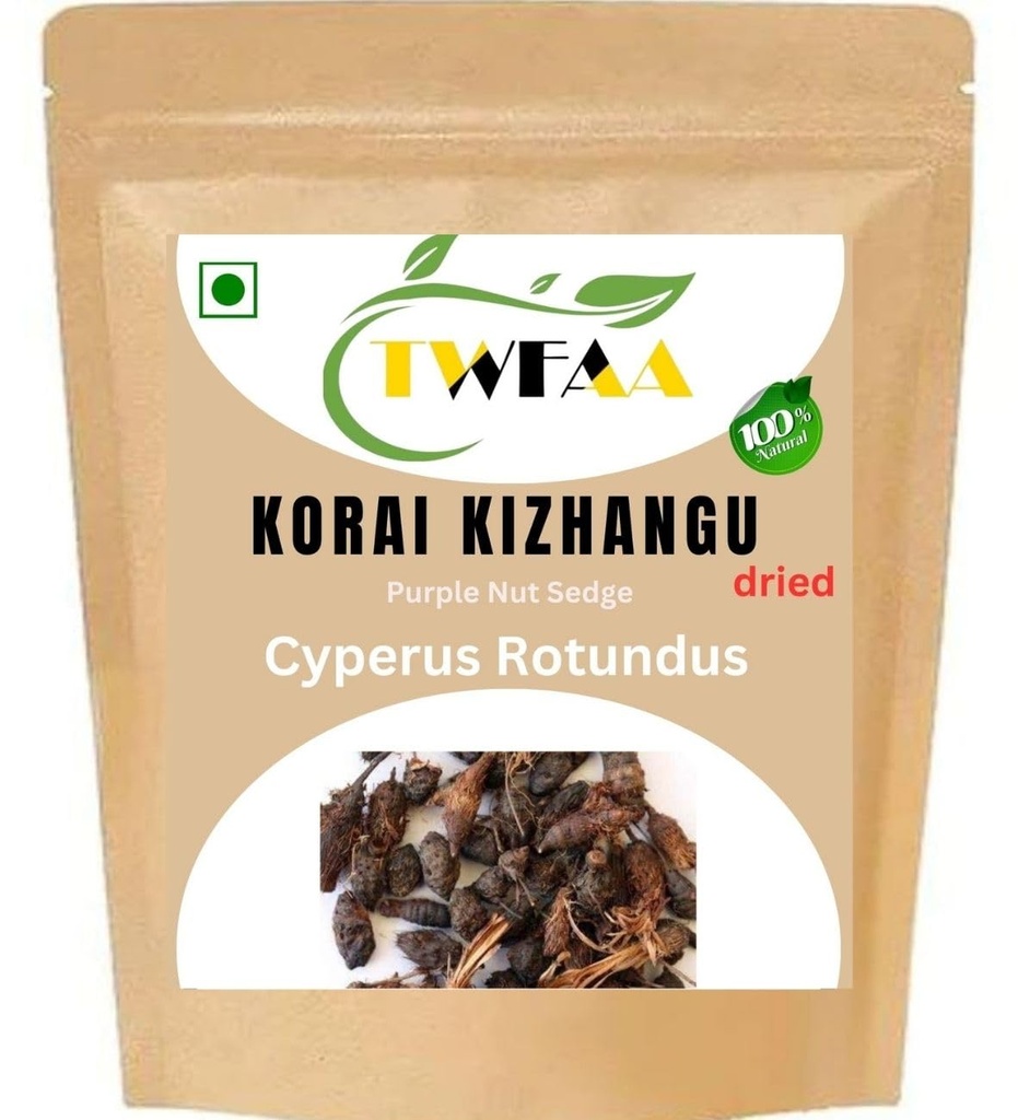 TWFAA Korai Kilangu(Kizhangu) Roots/nagarmotha/Cyperus Rotundus/Nut Grass Root, (250 grams)