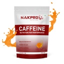 NAKPRO Caffeine Pre-Workout Energy Supplement Powder for Men, Women | Helps in increasing Performance, Focus and Enduarance - 50 Servings (Tangy Orange, 100g)