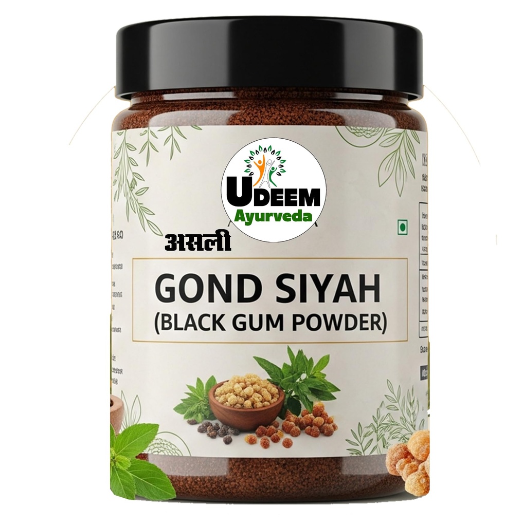Udeem Gond Siyah Powder (Black Gum) – Pure & Natural Herbal Powder, 50g