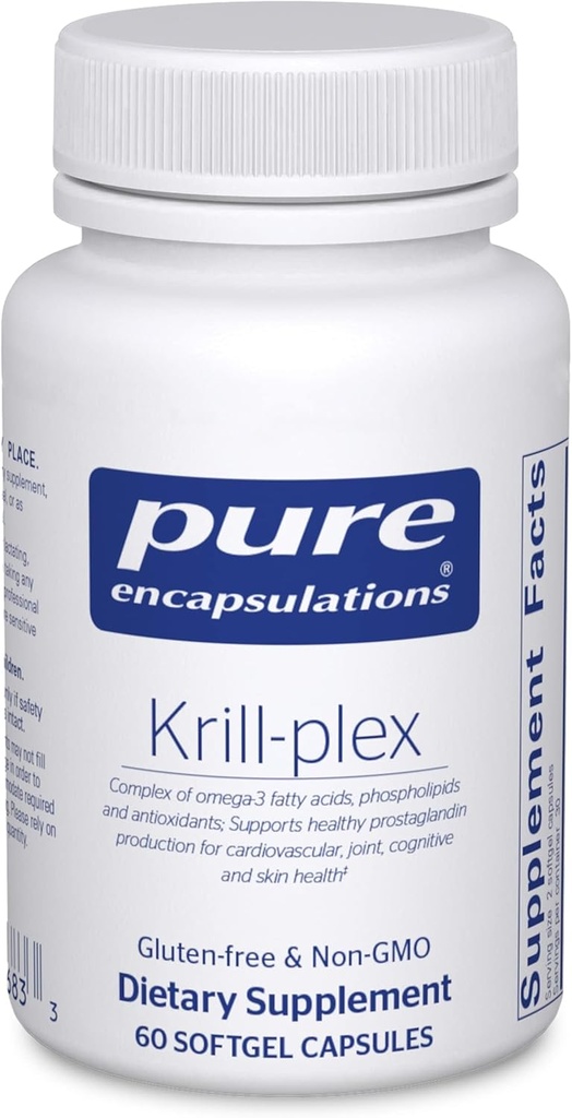 Pure Encapsulations Krill-Plex | Supports Menstrual Comfort, Heart Health, Joint Support, Cognitive Function and Skin Health | 60 Softgel Capsules