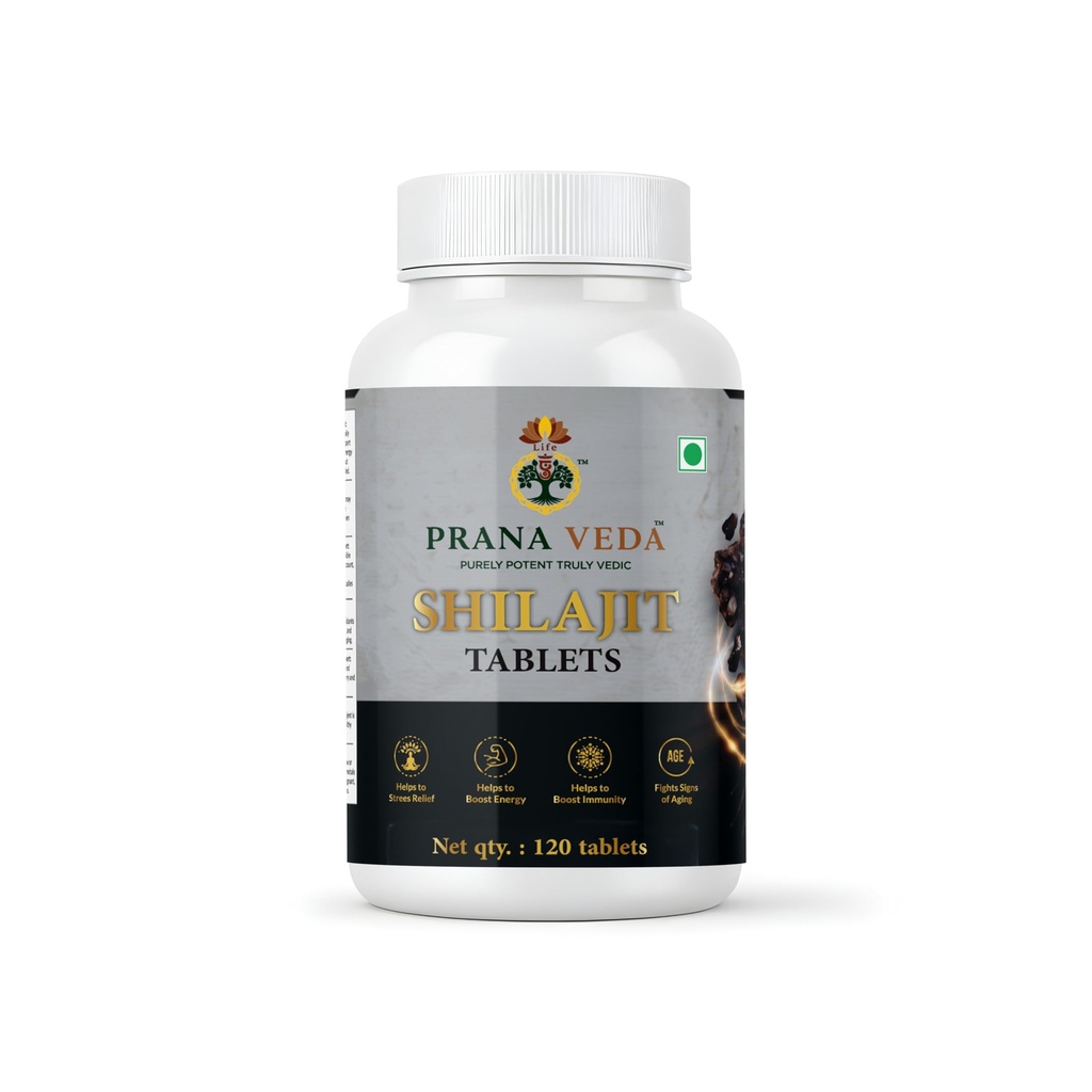 Shilajit Tablets for Men & Women | Ayurvedic Energy, Stamina & Immunity Support Supplement | Helps Strength, Vitality & Stress Relief | 120 Tablets