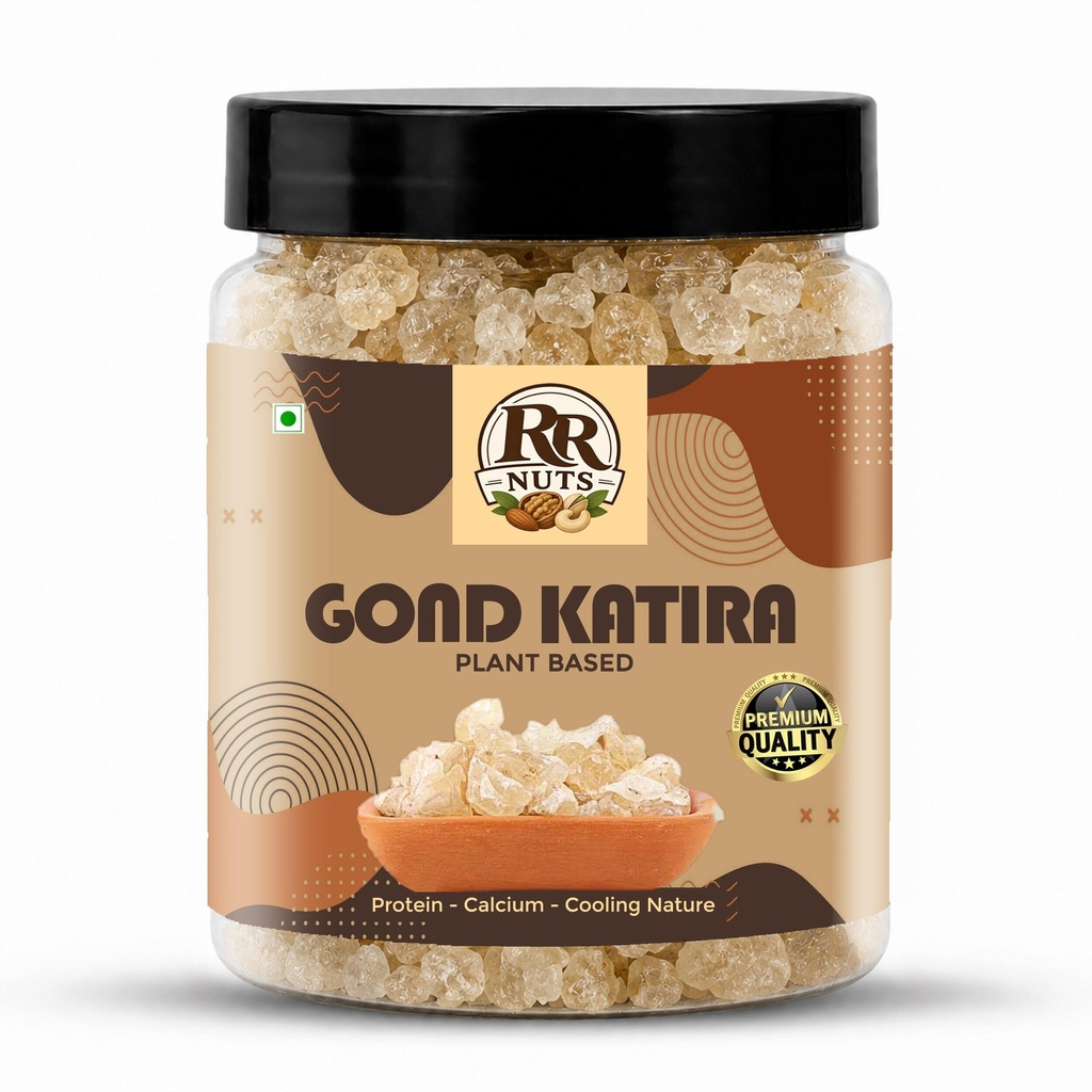 RR NUTS Dry Fruits Gond Katira Kathila Gum 250gm | Edible Katira Gondh |Traditional Cooling Ingredient, Badam Pisin | Tragacanth Gum | Fiber Rich Superfood for Drinks, Desserts