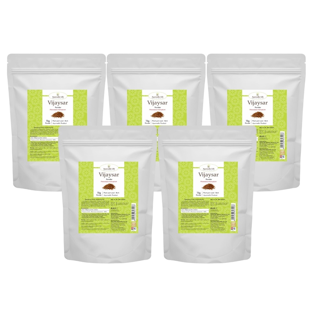 Ayurvedic Life Vijaysar powder - 1 kg Value Pack of 5