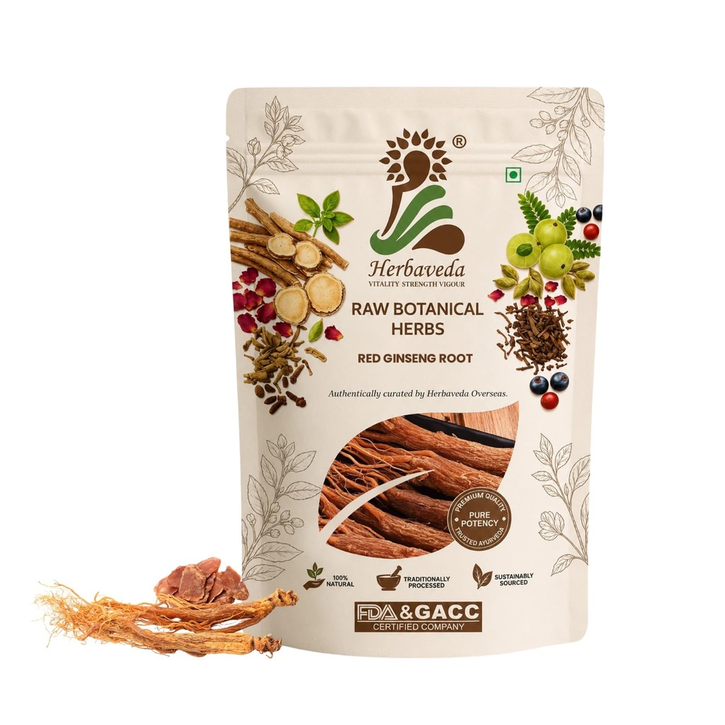Korean Red Ginseng Root 50g - Pure Dried Herb for Natural Immunity, Sustained Stamina, Immune Wellness, Men's Vitality & Daily Energy Support