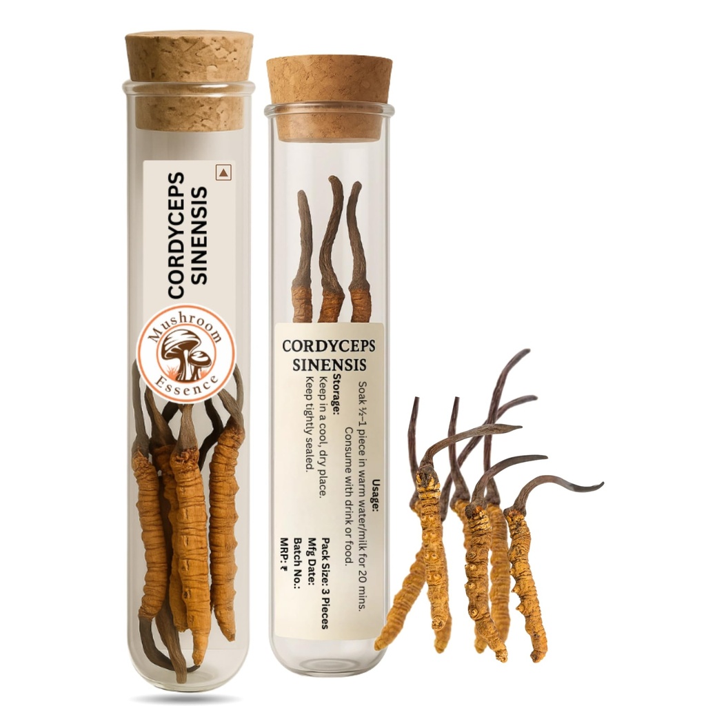 Kida Jadi Buti Original Whole Dried 12 Pcs -3gm | Naturally Dried Himalayan Yarsagumbha | kida jadi | keeda jadi | No Additives | Authentic & Pure Keeda Jadi Buti Caterpillar Fungus Cordyceps Sinensis