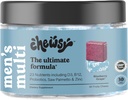 CHEWSY - Men's Multivitamin Chews - Immune and Energy Support, Vitamin A, B12, C, D3, E, Folic Acid, Probiotics, Zinc - 30-Day Supply