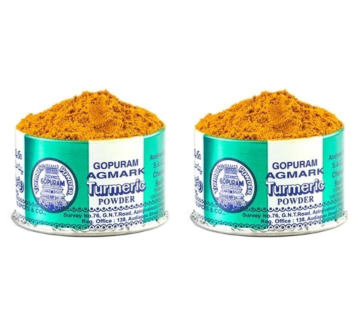 Turmeric Powder Tin,Weight 50gm Each - Pack of 2pc