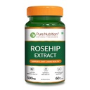 Pure Nutrition Rosehip Extract |60 Veg Capsules | 500mg per Capsule | With Naturally Derived Vitamin C | Antioxidant & Joint Support Nutraceutical Supplement