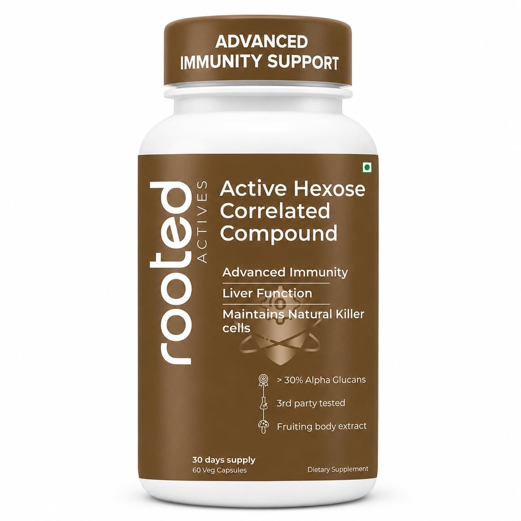 Rooted Active's Organic Active Hexose Correlated Compound (60 Capsules)