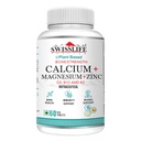 SWISSLIFE FOREVER Calcium Magnesium Zinc with Vitamin D3, K2 MK7 & B12 | Bone Strength, Immunity & Nerve Health Support | Calcium Supplement for Men & Women | 60 Tablets