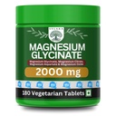SYLARA Chelated Magnesium Glycinate 2000 mg - 180 Tablets/Capsules Supplement - 100% RDA (Magnesium Glycinate, Citrate, Aspartate Complex)