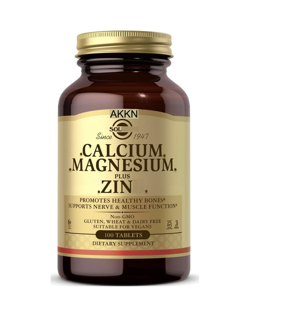 AKKN Sol gar Calcium, Magnesiu & Zinc - 100 Tabs