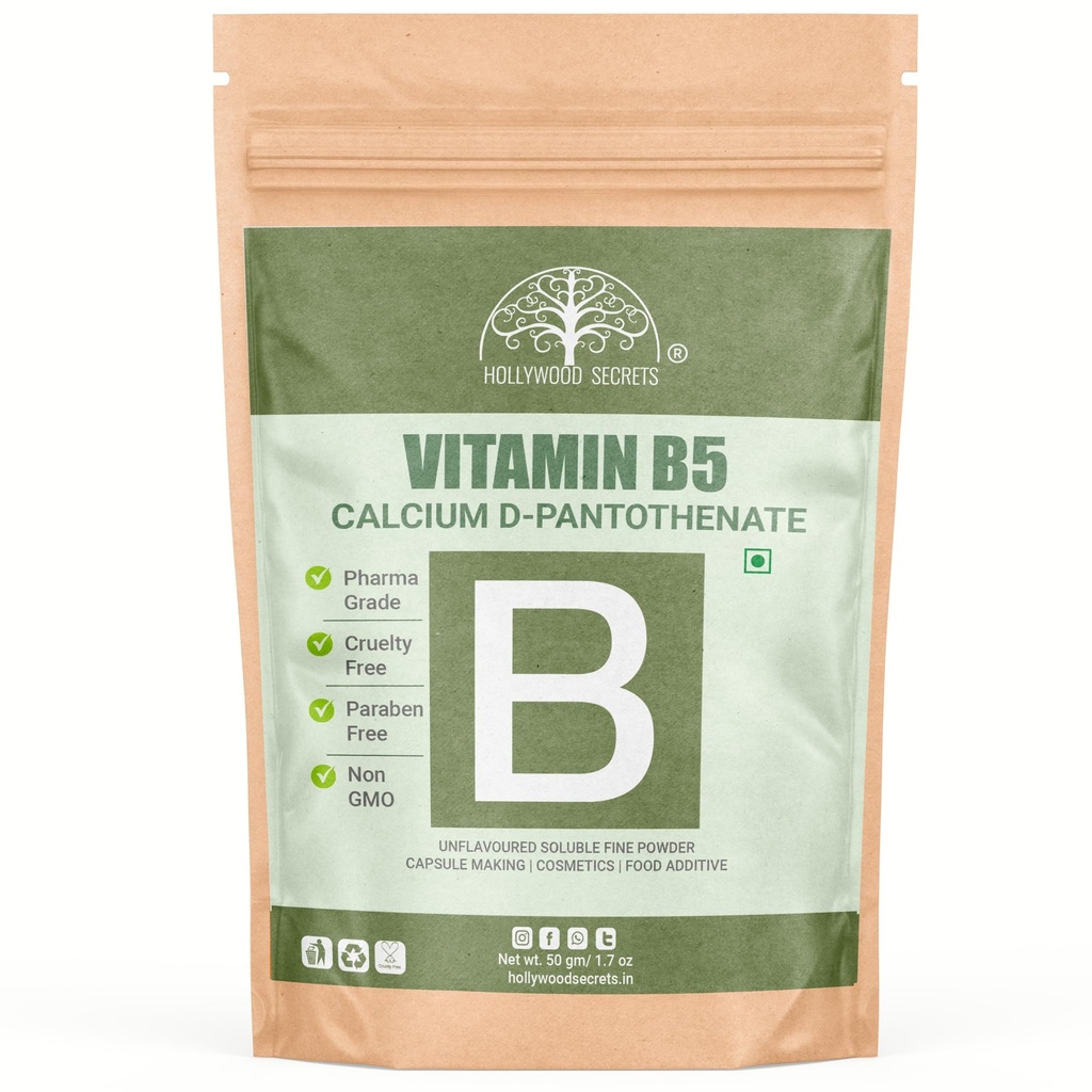 Pure Provitamin B5 Calcium D Pantothenate powder 50gm