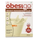 Obesigo BLCD - Meal Replacement Weight Loss & Weight Management Plan | Vanilla - 350Gm (7 Sachets*50g) | Whey Protein & Fiber Enriched | 40.8g Protein/100g, Garcenia Extract, 27 Vitamin & Mineral
